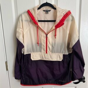 Eddie Bauer Women's Cream\Purple\Orange Mesh Jacket